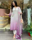 White Floral Kurti Set